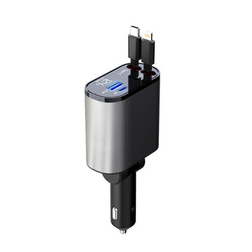 Super-fast car charger (100W) with USB & TYPE-C adapter